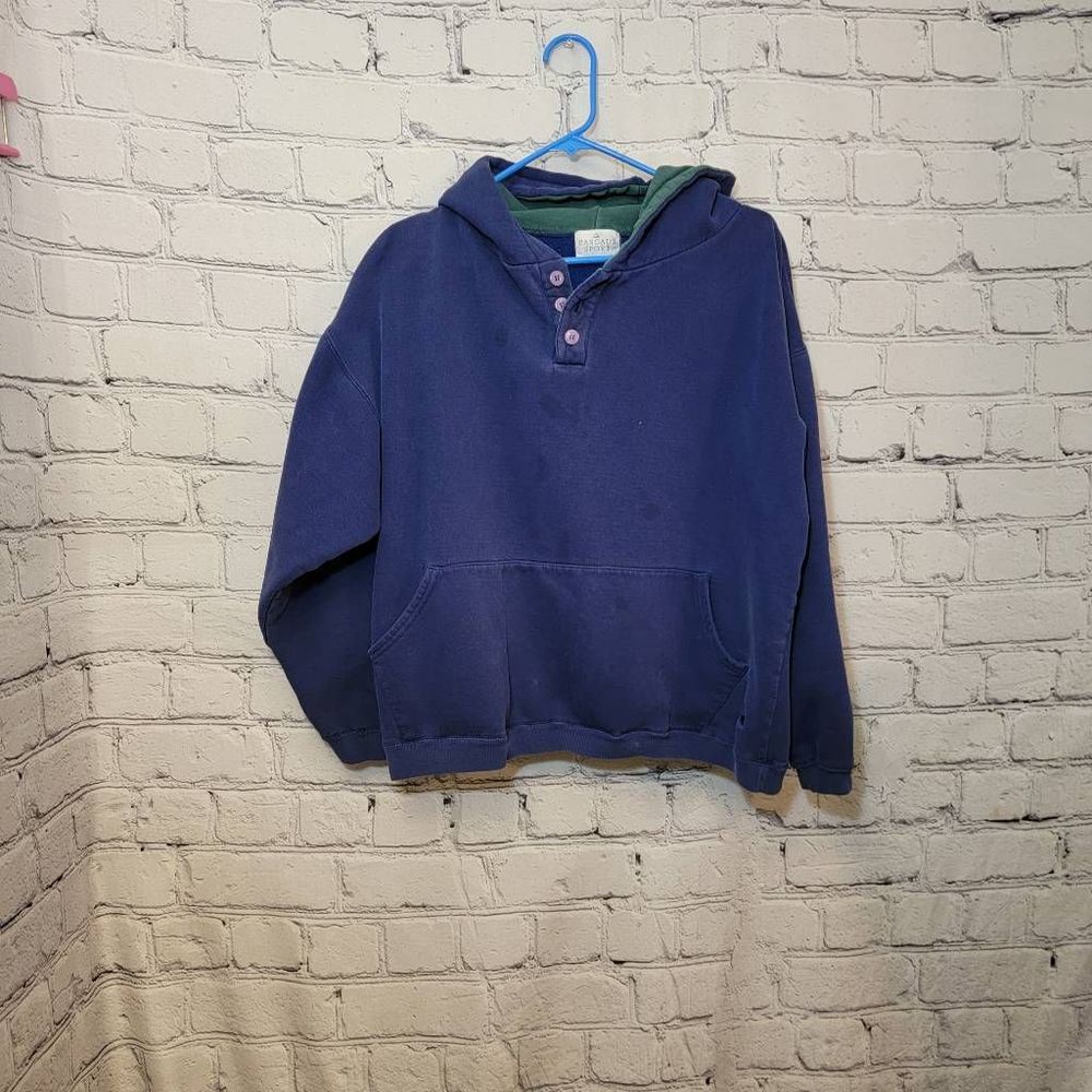 Vintage Cascade Sport XL Blue Hoodie Sweatshirt Mens